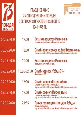 Празднование 75-ой годовщины Победы в ВОВ 1941-1945гг