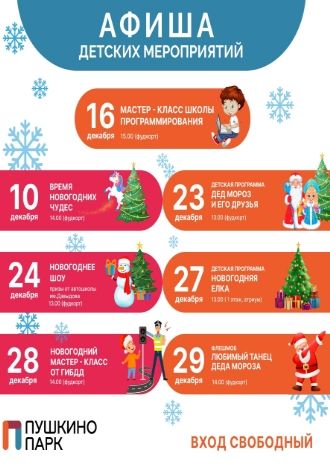 Новогодние представления и мастер-классы