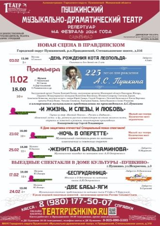 Афиша МДТ на февраль