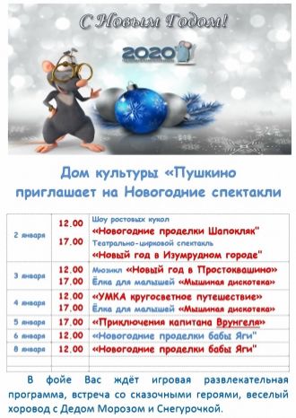 Новый год 2020 в ДК Пушкино