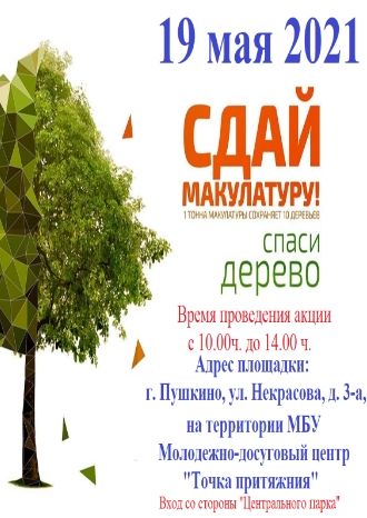 Сдай макулатуру – спаси дерево!