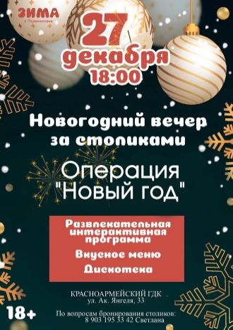 ОПЕРАЦИЯ &quot;НОВЫЙ ГОД&quot;