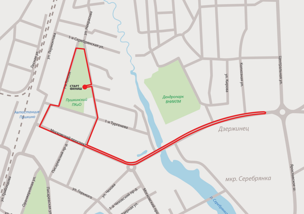 Маршрут велопарада в Пушкино Маршрут велопарада в Пушкино