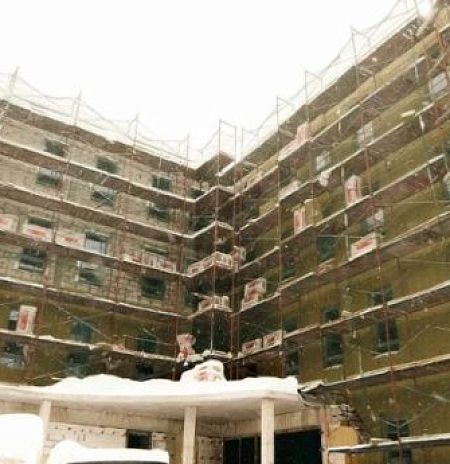 В Пушкино продолжается строительство детской поликлиники на улице Розанова